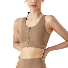 Load image into Gallery viewer, Zipper Racer Back Sports Bra 2.0
