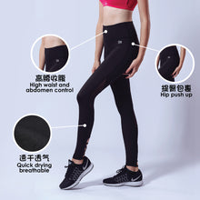 Load image into Gallery viewer, 【DEVI】Low Waist Legging With Mesh 网纱拼接交叉帶运动紧身长裤